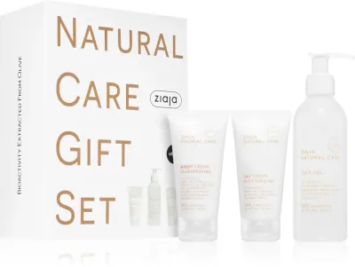 Ziaja Natural Care - Подарочный набор для лица. Очищение кожи, демакияж, 3 шт