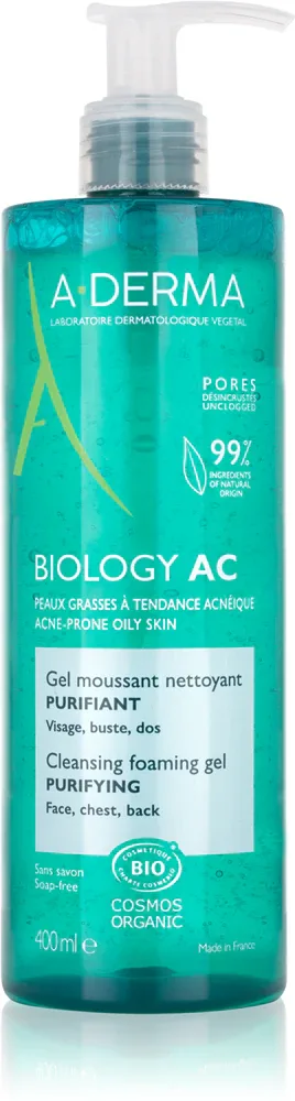 A-Derma Biology AC - Пенящийся гель для очищения жирной и комбинированной кожи