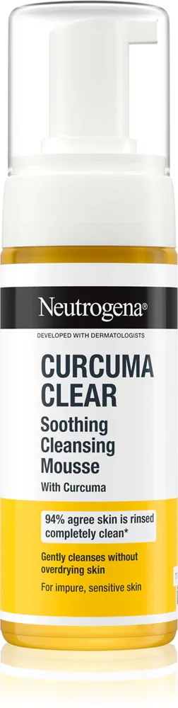 Neutrogena Curcuma Clear - Нежная очищающая пенка, 150 мл