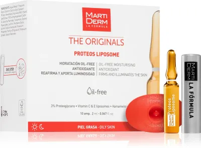 MartiDerm The Originals Proteos Liposome - Крем для лица: уход с эффектом смягчения и осветления в ампулах, 10 мл