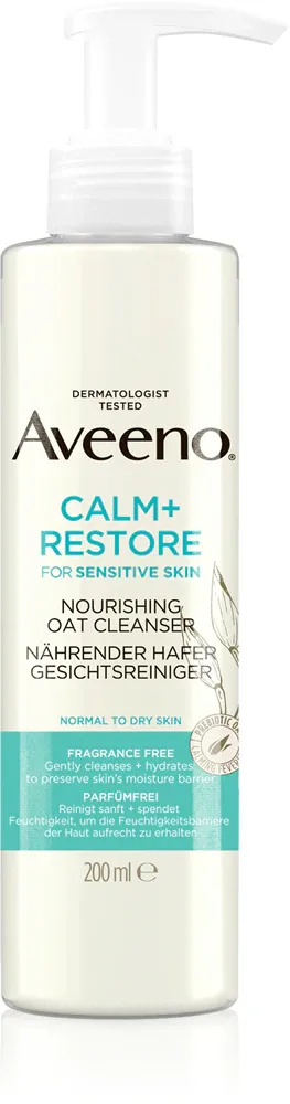 Aveeno Calm + Restore - Очищающий гель для лица для чувствительной кожи, 200 мл