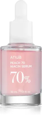 Anua Peach 70% Niacin Serum - Сыворотка для лица, увлажняющая и осветляющая, для уменьшения пор и морщин, 30 мл