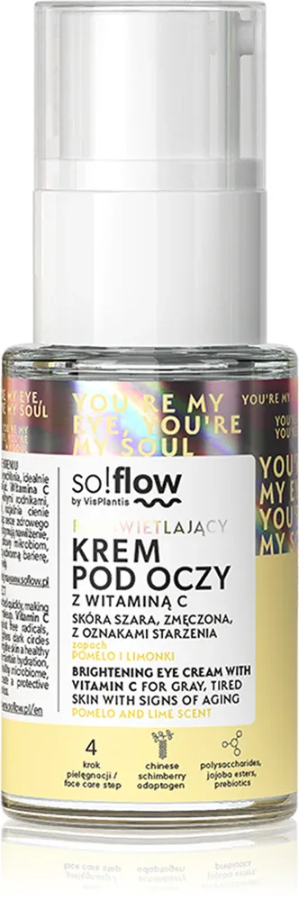 so!flow Brightening Eye Cream With Vitamin C - Очищающий и осветляющий крем для глаз с витамином C, 15 мл