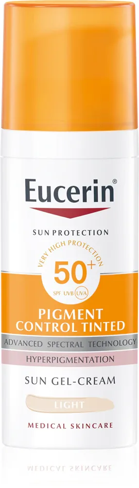 Eucerin Sun Pigment Control Tinted - Защитный эмульсион SPF 50+ от пигментации, 50 мл, оттенок Light