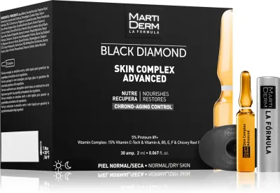 MartiDerm Black Diamond Skin Complex Advanced - Ампулки для уставшей кожи лица