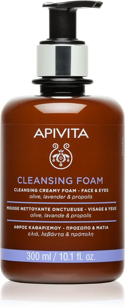 Apivita Cleansing Foam Face & Eyes - Кремовая пенка для очищения лица и области вокруг глаз