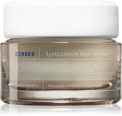 Korres Wild Rose - Розовый крем для лица для сухой кожи, осветляющий, 40 мл