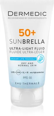 Эмульсия солнцезащитная для лица Dermedic Sunbrella SPF 50+, для сухой и чувствительной кожи, 40 мл SPF 50+