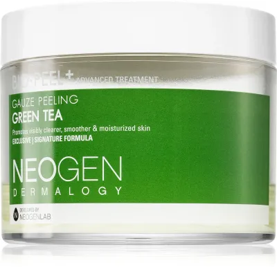 Neogen Dermalogy Bio-Peel+ Gauze Peeling Green Tea - Крем для лица с отшелушивающими пластинами для осветления и увлажнения, 30 шт
