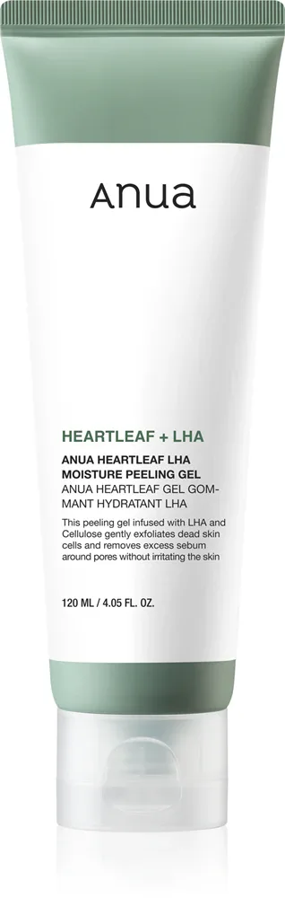 Anua Heartleaf LHA Moisture Peeling Gel - Нежный гель для чувствительной кожи с предрасположенностью к прыщам, 120 мл