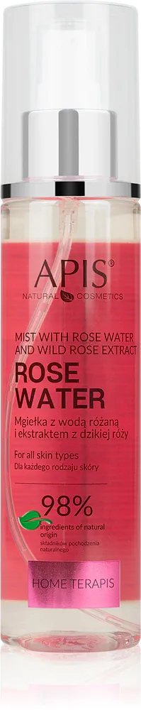 Apis Natural Cosmetics Rose Water - Спрей для лица с розовой водой, 150 мл