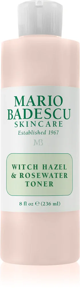 Mario Badescu Witch Hazel & Rosewater Toner - Тоник для лица с розовой водой, осветляющий, 236 мл