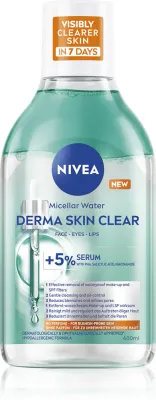 NIVEA Derma Skin Clear - Очищающая мицеллярная вода против несовершенств кожи, 400 мл