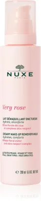 Молочко Nuxe Very Rose Creamy Make-up Remover Milk для снятия макияжа, с розовой водой, 200 мл