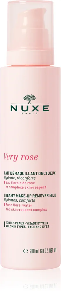 Молочко Nuxe Very Rose Creamy Make-up Remover Milk для снятия макияжа, с розовой водой, 200 мл