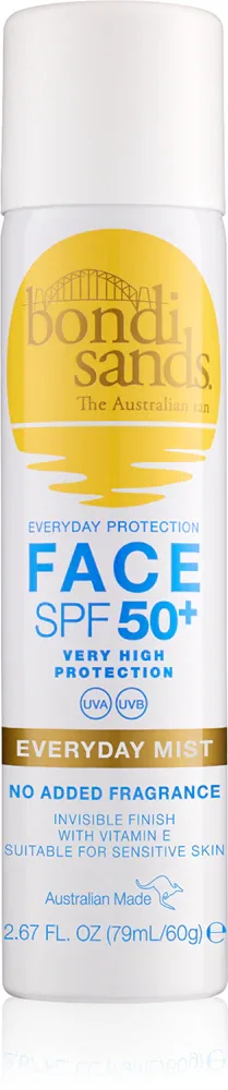 Bondi Sands SPF 50+ Everyday Face Mist - Солнцезащитный спрей для лица SPF 50+, 60 г