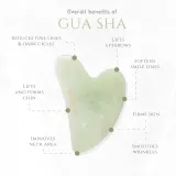 Массажёр для лица KORIKA Tools Gua Sha Green Jade Stone из зелёного нефрита, для лица и шеи, 1 шт — фото 3