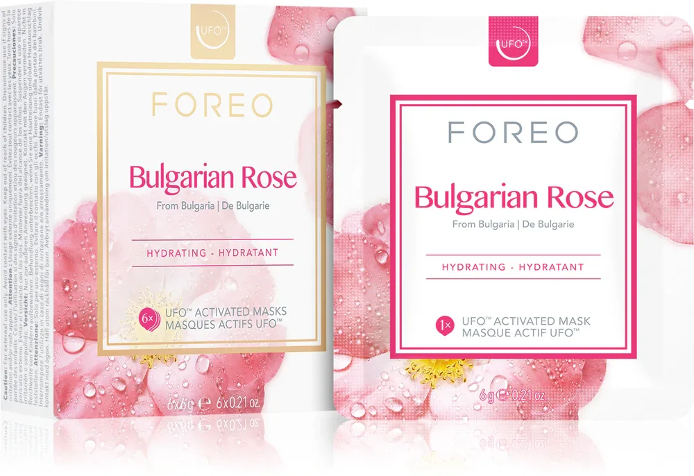 FOREO UFO Bulgarian Rose - Увлажняющая маска для лица, 6 г