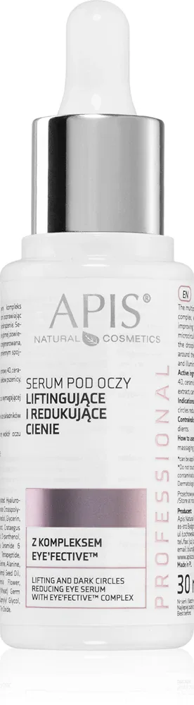 Apis Natural Cosmetics Eyefective Complex - Сыворотка для лифтинга вокруг глаз против отеков и темных кругов
