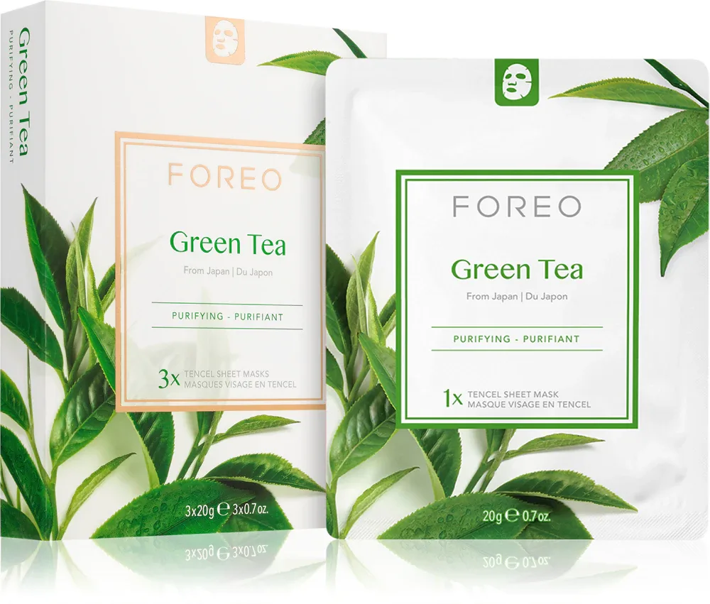 FOREO Farm to Face Sheet Mask Green Tea - Маска в тканевом покрытии для смешанной кожи - ОЗОН, 3 г