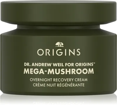 Origins Dr. Andrew Weil for Origins Mega-Mushroom Overnight Recovery Cream - Увлажняющий и успокаивающий ночной крем для лица, 50 мл