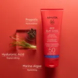 Apivita Bee Sun Safe Hydra Fresh Milk SPF50 - Молочко для загара для лица и тела SPF 50 — фото 3