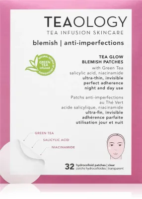 Teaology Tea Glow Blemish Patch - Крем для проблемной кожи против акне, 32 шт