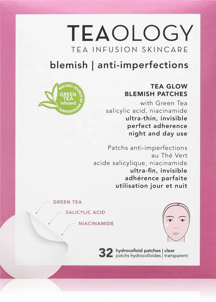Teaology Tea Glow Blemish Patch - Крем для проблемной кожи против акне, 32 шт