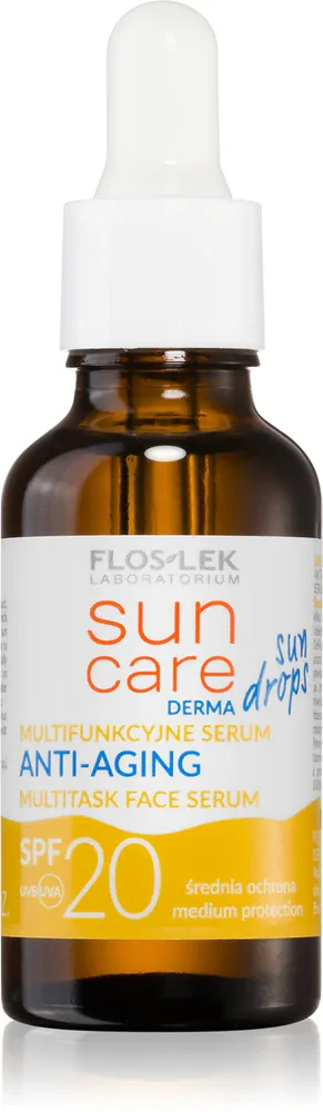 FlosLek Laboratorium Sun Care Derma Sun Drops - Сыворотка против морщин SPF20, 30 мл