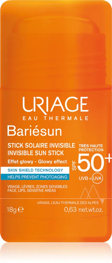 Uriage Bariesun Invisible Sun Stick - Солнцезащитный стик для чувствительных участков SPF 50+, 18 г