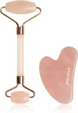 Zoë Ayla Rose Quartz Facial Roller And Gua Sha Tool - Подарочный набор для лица, 2 шт — фото 1