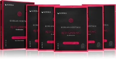 KORIKA Korean Heritage Red Ginseng & Adenosine Anti-aging Sheet Mask - Набор масок для лица по сниженной цене против старения и укрепляющий кожу