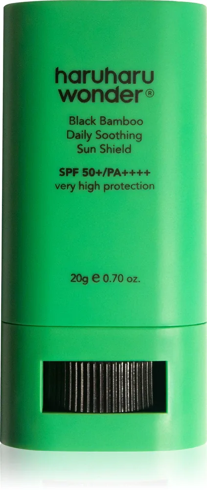 Haruharu Wonder Black Bamboo Daily Soothing Sun Shield - Солнцезащитный крем в стике с успокаивающим действием SPF 50+, 20 г
