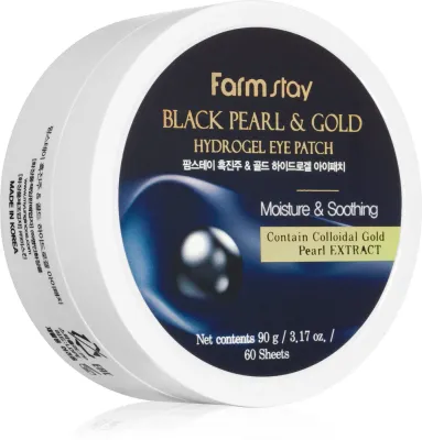 Farmstay Black Pearl & Gold - Гидрогелевая маска для глаз, 60 шт