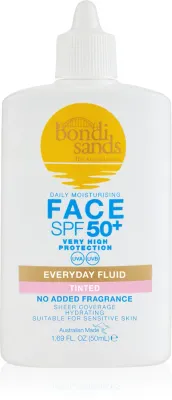 Bondi Sands SPF 50+ Everyday Face Fluid - легкий тонизирующий флюид для лица SPF 50+, 50 мл