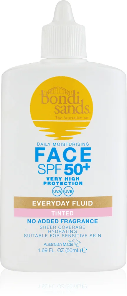 Bondi Sands SPF 50+ Everyday Face Fluid - легкий тонизирующий флюид для лица SPF 50+, 50 мл