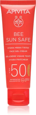 Apivita Bee Sun Safe Hydra Face Tinted Gel-Cream SPF50 - Тонирующий крем-гель SPF 50, 50 мл