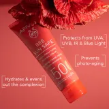 Apivita Bee Sun Safe Hydra Face Tinted Gel-Cream SPF50 - Тонирующий крем-гель SPF 50, 50 мл — фото 2
