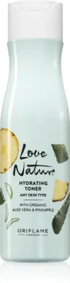 Oriflame Love Nature Organic Aloe Vera & Pineapple - Увлажняющая вода для лица, 150 мл