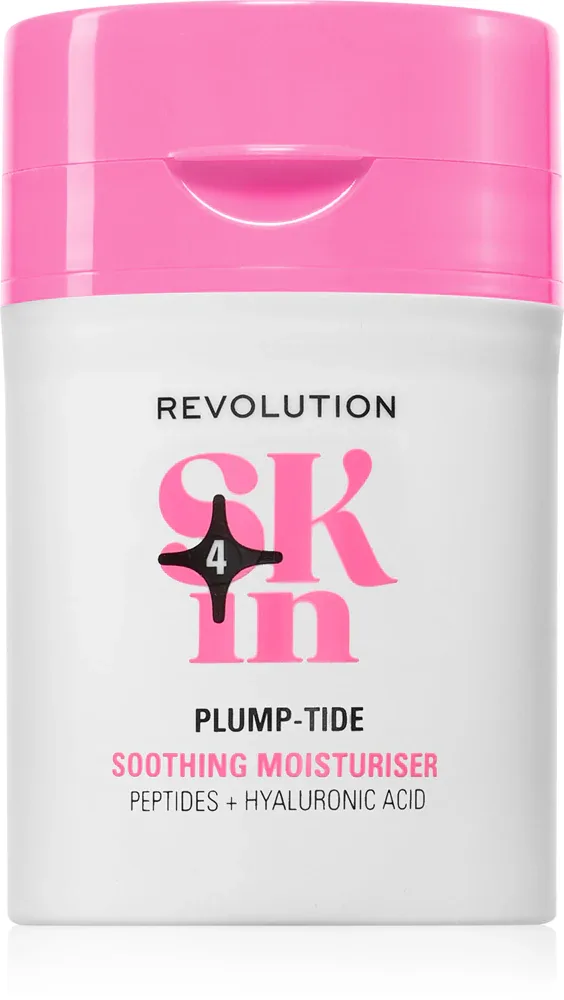 Revolution Skincare Go Gentle Peptide & Hyaluronic Acid Moisturiser - Крем для лица с успокаивающим действием, 50 мл