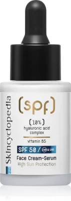 Skincyclopedia 10% Hyaluronic Acid Complex + Vitamin B5 - Кремовая сыворотка SPF 50, 30 мл