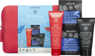 Apivita Bee Sun Safe Anti-Spot and Anti-Age GIft Set - Подарочный набор для загара SPF 50 SPF 50