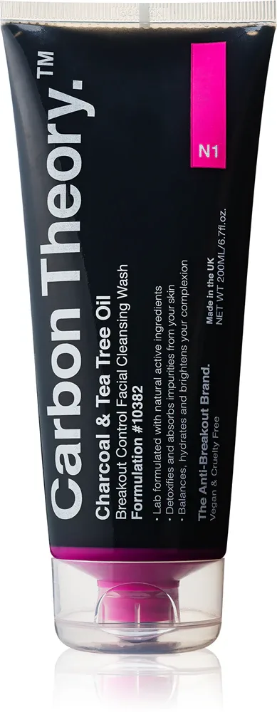 Carbon Theory Charcoal & Tea Tree Oil - Глубоко очищающий гель с активным углем, 200 мл
