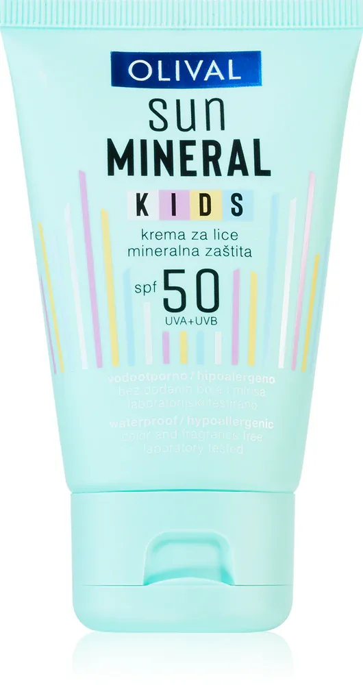Olival Sun Mineral Kids - Детский крем для загара для лица и тела SPF 50, 50 мл