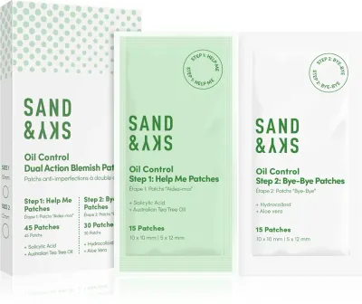 Sand & Sky Oil Control Dual Action Blemish Patches - Крем для лица против прыщей, 75 шт