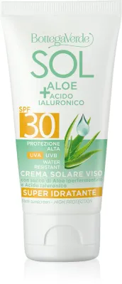 Bottega Verde Sol Aloe - Крем для загара лица с алоэ SPF 30, 50 мл