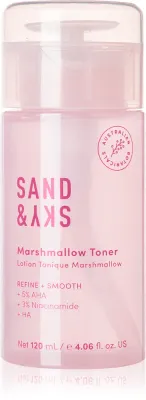 Sand & Sky The Essentials Marshmallow Toner - Тоник для лица, мягко отшелушивающий для обновления поверхности кожи, 120 мл