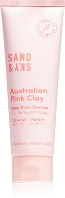 Sand & Sky Australian Pink Clay Deep Pore Cleanser - Очищающий гель для демакияжа с детокс-эффектом, 120 мл