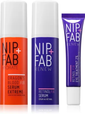 NIP+FAB Retinol Fix Bundle - Набор для ухода за кожей лица, 3 шт