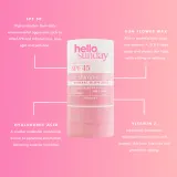 hello sunday the shimmer one mineral glow stick - Минеральный защитный стик для чувствительных участков SPF 45, 20 г — фото 3